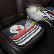 紫风铃夏季汽车坐垫3D可爱卡通汽车座垫前排单片冰丝女性坐垫防滑免绑办公座椅垫昂科威VV7轩逸宝来 时尚鹿-标准版-单张