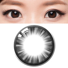 带镜盒】2片装蕾丝混血美瞳彩色近视隐形眼镜年抛大小直径网红同款 配散光隐形眼镜定制需联系客服 自然灰 500度