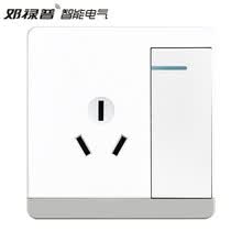 邓禄普16a空调插座面板带开关家用三孔一开大功率电热水器16安白色