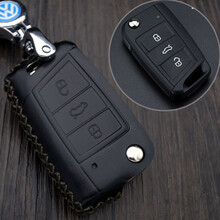 车达品大众探岳钥匙包真皮钥匙套高尔夫7嘉旅凌度途安途昂途观L老迈腾汽车钥匙扣黑