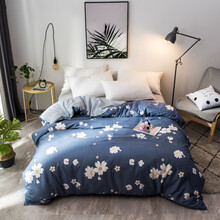 雅巢家纺 全棉被套单件1.5m1.8米床 学生宿舍纯棉被罩单人 依依花梦 150*210cm