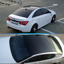 意迈- 汽车天窗膜 亮黑车顶膜加厚三层带导气槽仿车顶改色膜防水防嗮防护天窗贴膜 马自达3星骋135*2.2米