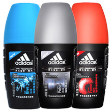 阿迪达斯（Adidas） 男士女士走珠香体液50ml香水香体滚珠 冰点征服清新跃动喜欢的味道 男士 冰点+激丶情+天赋