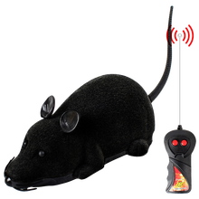 猫玩具电动飞舞蝴蝶逗猫棒遥控假老鼠毛绒仿真猫咪用品小幼猫猫爱 黑色老鼠