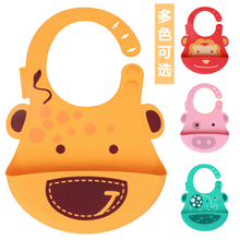 马库斯（MARCUS&MARCUS） 宝宝硅胶围兜婴儿立体防水吃饭兜围嘴儿童防漏食饭兜 MARCUS围兜-黄色