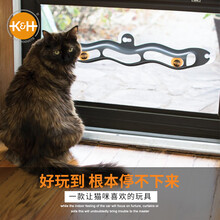 PET PRODUCTS K&H 吸盘轨道乒乓球逗猫玩具斗智斗勇消遣球 窗户吸挂猫星人玩乐球 21.7*4.65*2CM
