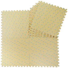 明德 田园风覆膜泡沫地垫儿童拼接地垫大号加厚爬行垫60*60 婴儿爬爬垫 宝宝礼物1-10岁 米黄碎花 60*60*1.9cm 4片