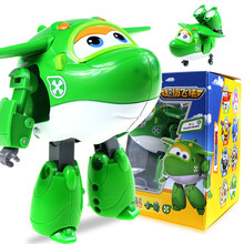 奥迪双钻 超级飞侠玩具第9季超级宠物变形机器人佩佩雷克金小子套装乐迪包警长 大变形机器人-小青