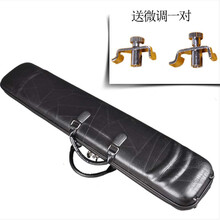 耀森 黑色拼皮单背二胡盒子可背可提通用二胡琴盒厂家直销二胡配件 琴盒加一对微调