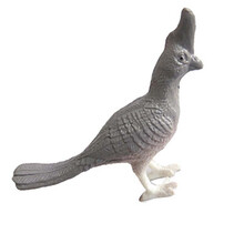 实心仿真动物模型飞禽鸟类 天鹅大雁 老鹰 鹦鹉 猫头鹰儿童玩具 小号紫冠鹃