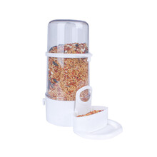 仓鼠用品金丝熊松鼠迷你刺猬鸟类自动喂食器食盆食物碗出差旅游 自动喂食器下料器 蓝色