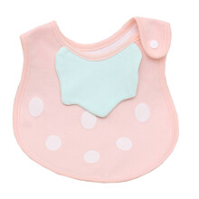 优贝多 婴儿口水巾 宝宝口水兜 纯棉草莓围嘴防水款新生儿精梳棉围兜儿童饭兜口水巾秋冬 草莓粉色(防水型) 0-3岁