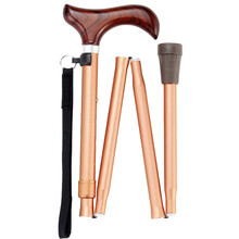 一期一会（ichigo ichie）日本进口品牌 可折叠伸缩老人拐杖拐棍手杖助行器拐棍 FS-10橘色