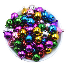 哈宝哈贝 宠物猫咪彩色小铃铛狗狗电镀铃铛 项圈饰品红绳结圆铃铛铜铃铛 一字开口铃铛 直径:14mm 1个装(颜色随机)