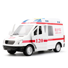 儿童大号音乐早教故事仿真120救护车110警车惯性玩具男孩汽车模型 大号救护车