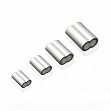 中硅 塑钢线打结专用铝扣 高强度8字钢丝绳 铝套 夹头 卡子 铝扣大号50个：适用3.5