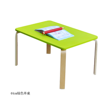 儿童桌椅幼儿园实木套装宝宝学习桌组合简约家用写字桌书桌游戏桌 44厘米单桌 绿色
