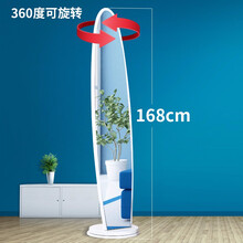 布沙 穿衣镜家用全身镜落地镜旋转试衣镜服装店移动多功能大镜子卧室衣架镜 椭圆旋转-白色 长镜