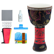 思雅晨（Saysn）非洲鼓手鼓桃花芯木手工整木掏空山羊皮丽江手鼓 英寸8 英寸9 英寸10 英寸12 轻质款花样年华10寸（7岁以上儿童）