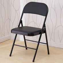 麦森（maisen）折叠椅 简约时尚家用办公会议培训靠背椅子 电脑椅 黑色 加厚款 MS-ZDY-101