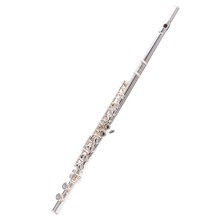 FLOFAIR 16孔白铜镀银长笛儿童成人练习演奏C调E分割键闭孔曲列 FL-268西洋吹奏管弦乐器 FL-268