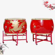 新宝（XinBao） 16/18/24寸1米1.5米牛皮鼓大鼓龙鼓战鼓威风锣鼓成人堂鼓 30寸龙鼓【100cmx60cm】+鼓棒