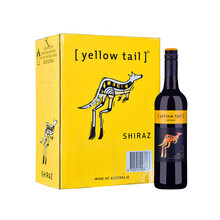 【下单享赠品】澳大利亚进口红酒 黄尾袋鼠（Yellow Tail）西拉红葡萄酒 750ml*6瓶