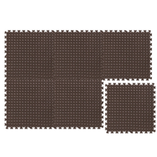 明德 婴儿爬行垫拼接泡沫地垫 儿童卧室客厅房间宝宝爬爬垫拼接 加厚2.5cm抗震隔音防滑垫 树叶纹 咖色 60*60*2.5cm树叶纹【1片+边条】