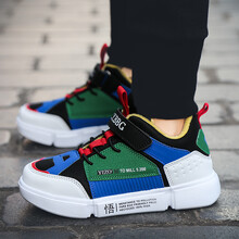 男童鞋 冬季新款儿童运动鞋中大童学生鞋加绒加厚棉鞋儿童板鞋 兰绿加绒 33码鞋子内长约21.1厘米