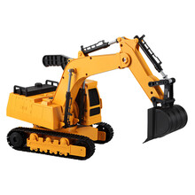 【官方旗舰店】双鹰 1:20手动工程车消防车挖掘机搅拌车 吊车运输车挖土机儿童模型男孩玩具  E232-002挖掘机