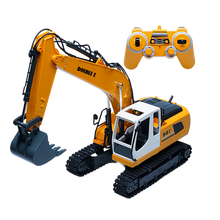 【旗舰店】双鹰 遥控挖掘机玩具男孩挖机挖土机玩具车挖挖机电动遥控车汽车工程模型儿童礼物 【赠钻头】高级版65cm-17功能+合金挖斗+抓手
