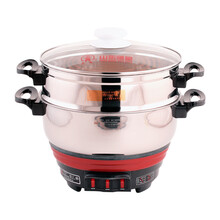 多朗 多星锅304多功能电热火锅家用炒锅蒸锅送父母养生锅 28cm锅(带1蒸格)