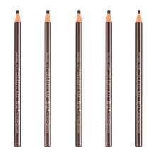 【5支装】拉线眉笔防水防汗持久不晕染初学者学生一字眉拉丝眉笔影楼化妆师画眉笔男女士可用 5支装（各一种）