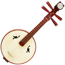 FLOFAIR牌 红檀木材质 XR-03 成人演奏用琴 儿童练习初学 高音中音 骨花小阮乐器 高音小阮(无贝雕花)