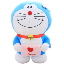 正版甜心哆啦A梦公仔蓝胖子玩偶毛绒玩具叮当猫情人节生日礼物 情书款 【正版授权】7寸，20厘米(送可爱小挂件)