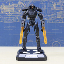 环太平洋2机甲模型玩具机器人复仇流浪者新机甲手办 黑曜石 怪兽拼装模型儿童玩具 黑曜石-896+感应底座