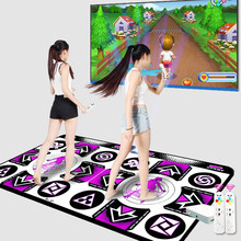 康丽抖音同款跳舞毯双人电视电脑两用无线高清体感游戏跑步瑜伽跳舞机家用手舞足蹈 【无线双人30mm】高贵紫+跑步+瑜伽健身+体感游