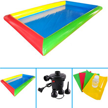 大型充气沙池套装儿童决明子沙滩玩具充气池广场公园摆地摊玩沙池 6平池+电泵+修补包