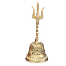 铜道教三清铃法器三叉铜铃手摇铃 铃铛道家用品招魂铃