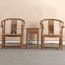 博古恒韵红木家具非洲鸡翅木（学名：非洲崖豆木）圈椅中式实木椅子茶几JCM050 配抽屉茶几