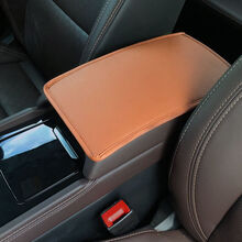 汽车扶手箱汽车扶手箱套垫防脏防晒车载装饰用品中央扶手箱套手垫胳膊手肘垫 红棕色 车门把手套【通用尺寸】【2片装】