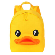小黄鸭新款妈咪包双肩包牛津布背包韩版时尚潮母婴外出包可爱包包女 牛津布3D鸭嘴