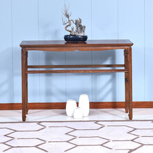 寻古红木家具非洲鸡翅木（学名：非洲崖豆木）平头案玄关桌供桌实木中式香案供台佛神台条案走廊装饰桌端景台 长98*宽42*高82cm