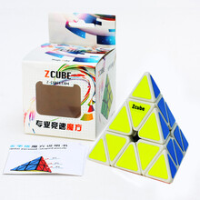 魅龙三阶金字塔魔方三角形异形魔方比赛专用学生初学顺滑益智玩具送教程 白色