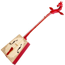 艾牧 红木 指板 鱼鳞松 面板 印花   演奏型 中音 马头琴 乐器 MT-06 红色 红木指板马头琴