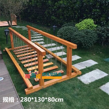 幼儿园攀爬架儿童室外木质攀岩桥训练器材轮胎爬网实木攀爬梯幼儿园体能训练器材 套餐H