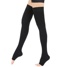 可孚 静脉曲张袜医用男女二级一级长筒医疗袜孕妇静脉曲张弹力袜 黑色 三级压力 （黑色）M码