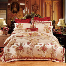 伊迪梦家纺 欧美式高端样板房床上用品四件套婚庆床品结婚套件 六件套八件套十件套多件套gz211 浓情-浅金 1.8/2.0m米床罩式四件套