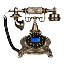 金顺迪 JSD002/皇冠 仿古电话机 欧式复古家用办公座机田园旋转客厅卧室座机 古铜色免提款(接电话线)