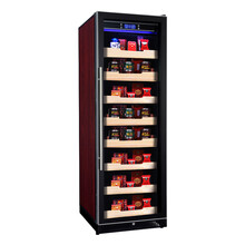 索比亚SY-168恒温茶叶柜  恒温酒柜葡萄酒柜家用酒柜压缩机酒柜冷藏柜展示柜红酒柜饮料柜立式保鲜柜 红木纹明拉手